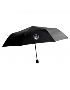 Piccolo ombrello automatico con stemma Cesena FC e fodero con scritta #DAIBURDEL