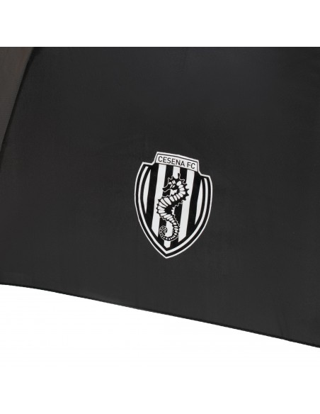 Ombrello automatico con stemma Cesena FC e fodero con scritta #DAIBURDEL