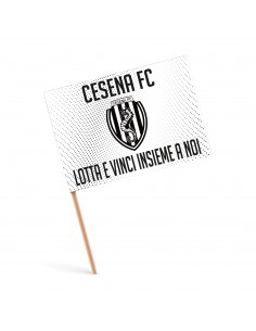Bandiera Cesena FC con tubolare per asta. Portala con te allo stadio o attaccala al muro della tua stanza.