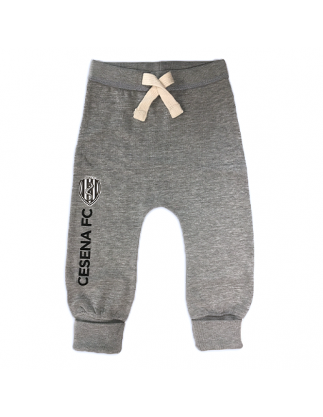 Pantalone tuta da neonato e bambino Cesena F.C. con interno in pile. Disponibile in Bianco, Grigio e Nero.