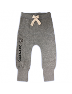 Pantalone tuta da neonato e bambino Cesena F.C. con interno in pile. Disponibile in Bianco, Grigio e Nero.